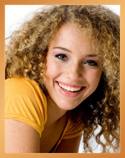 teen girl smiling