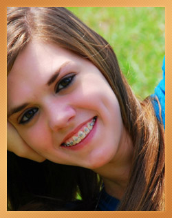 young woman wearing braces